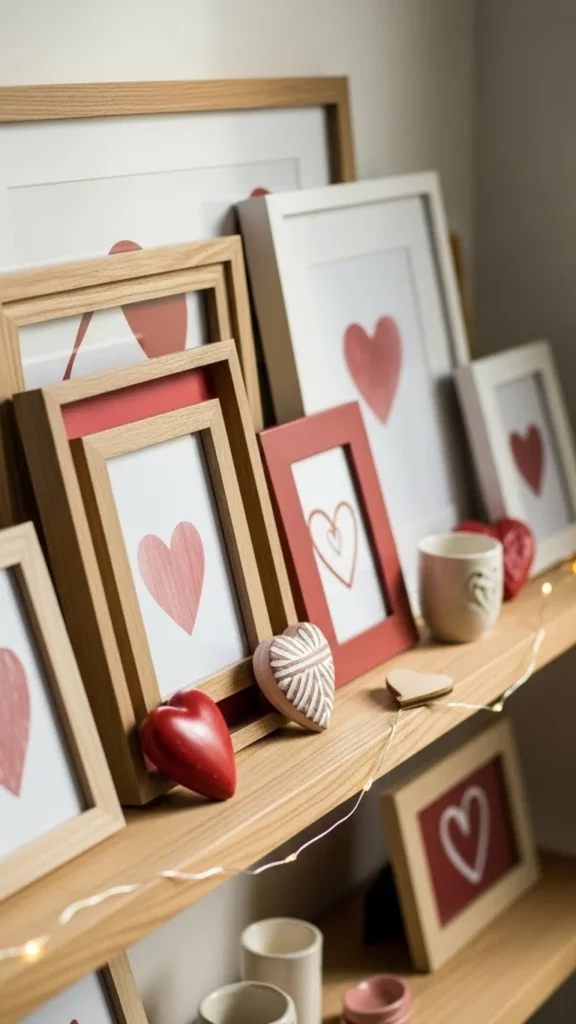 Rustic Wooden Picture Ledge Styling