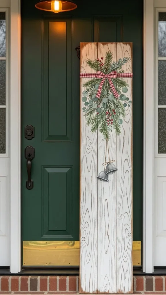 Rustic Wooden Sign With Holiday Message