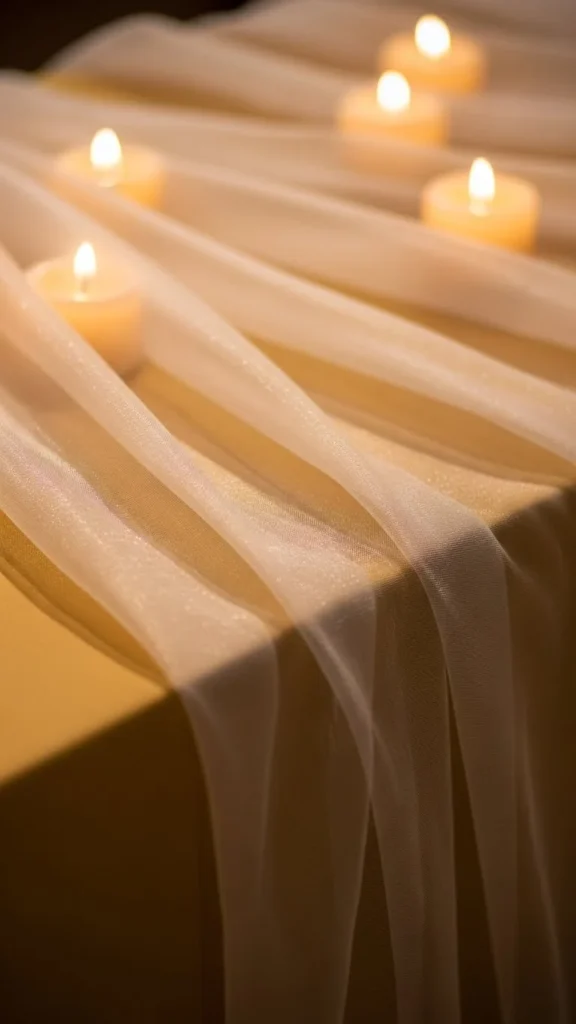 Sheer Organza Table Overlay