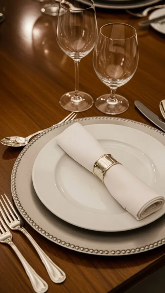 Silver Beaded Chargers