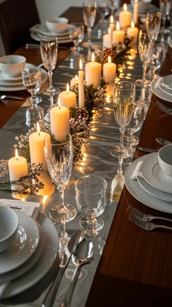 Silver Foil Paper Runner