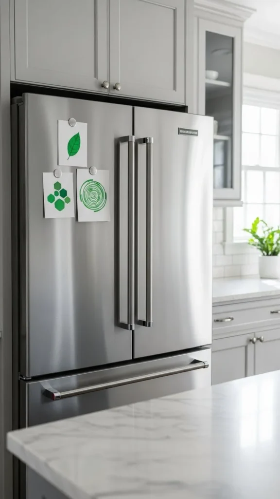 Simple Green Art on the Fridge