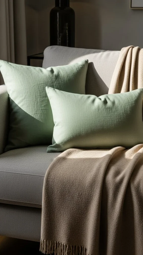 Simple Green Pillow Covers