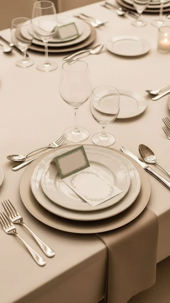 Simple Green Place Cards