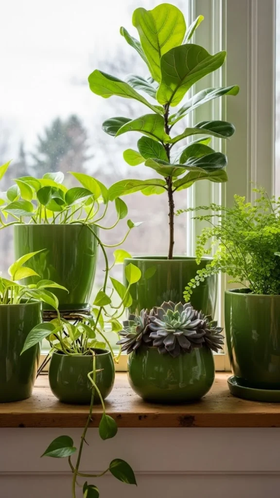 Simple Green Plant Pots