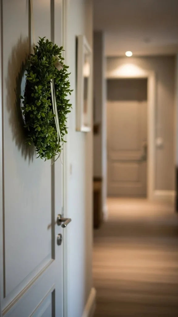 Simple Green Wreath for Interior Doors