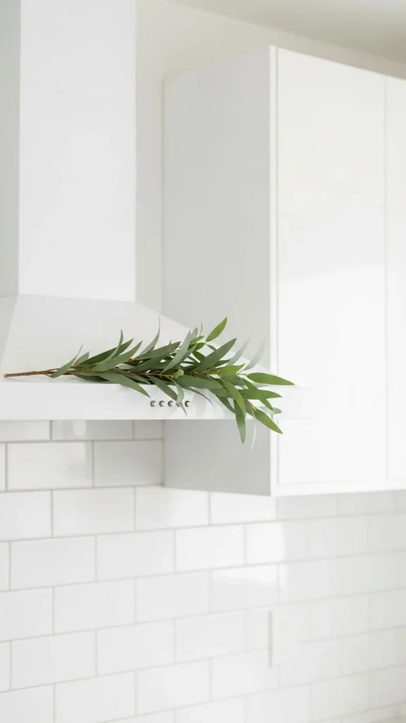 Simple Greenery Above the Stove