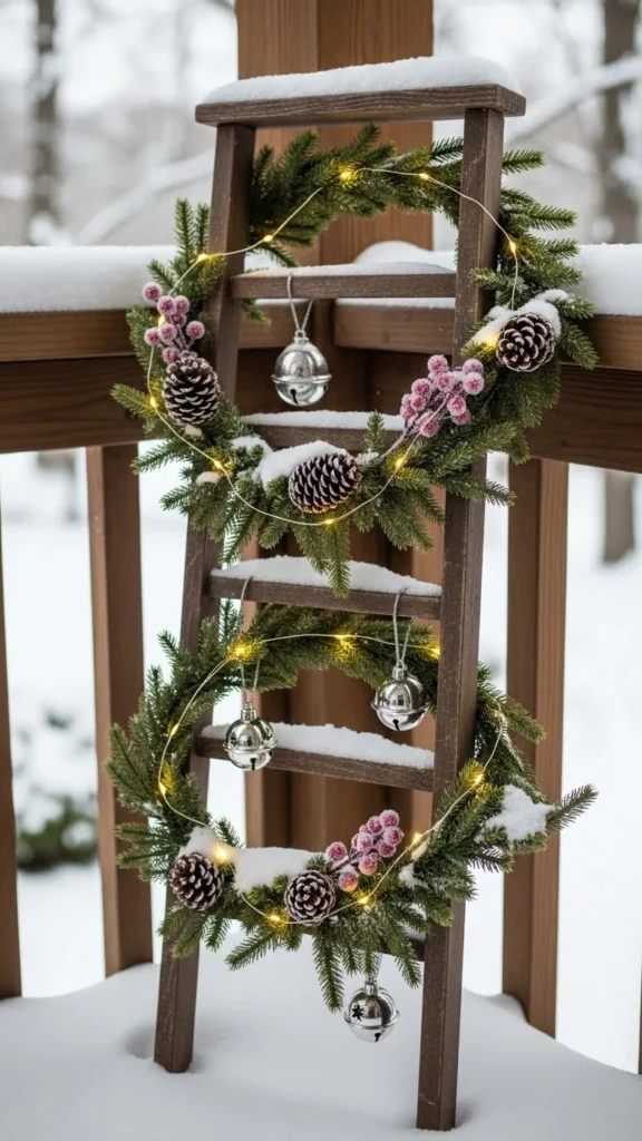 Small Porch Ladder Display