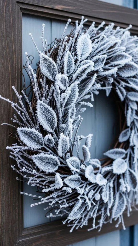 Snow-Dusted Wreath Art