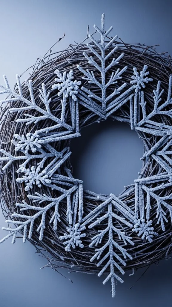 Snowflake Branch Wreath