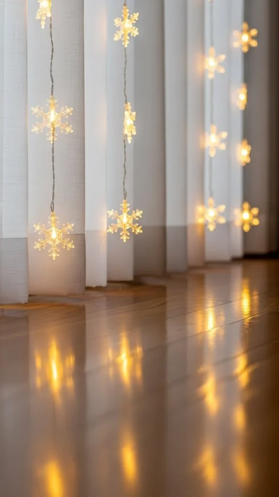 Snowflake String Light Curtains