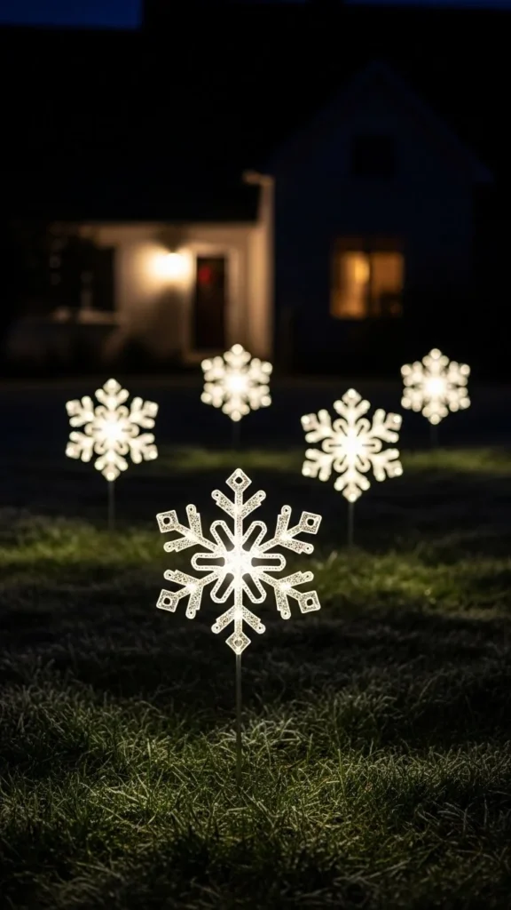 Snowflake Yard Stakes