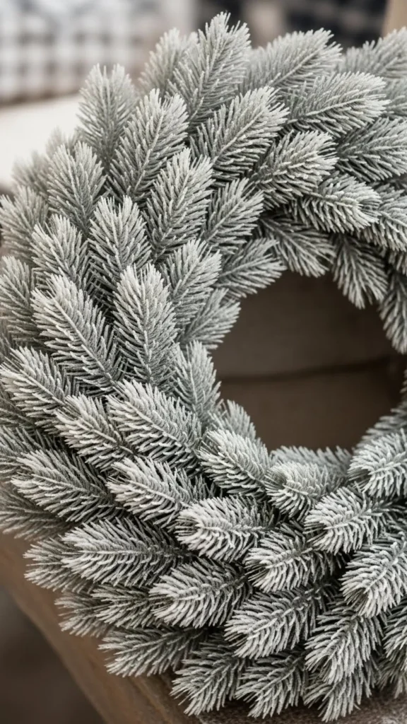 Snowy Pine Branch Circle