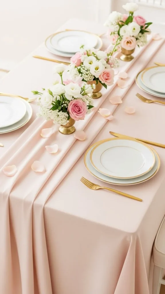 Soft Blush Pink Tablecloth
