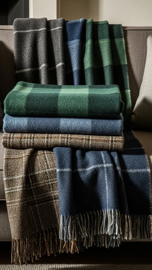 Soft Flannel or Tweed Throws