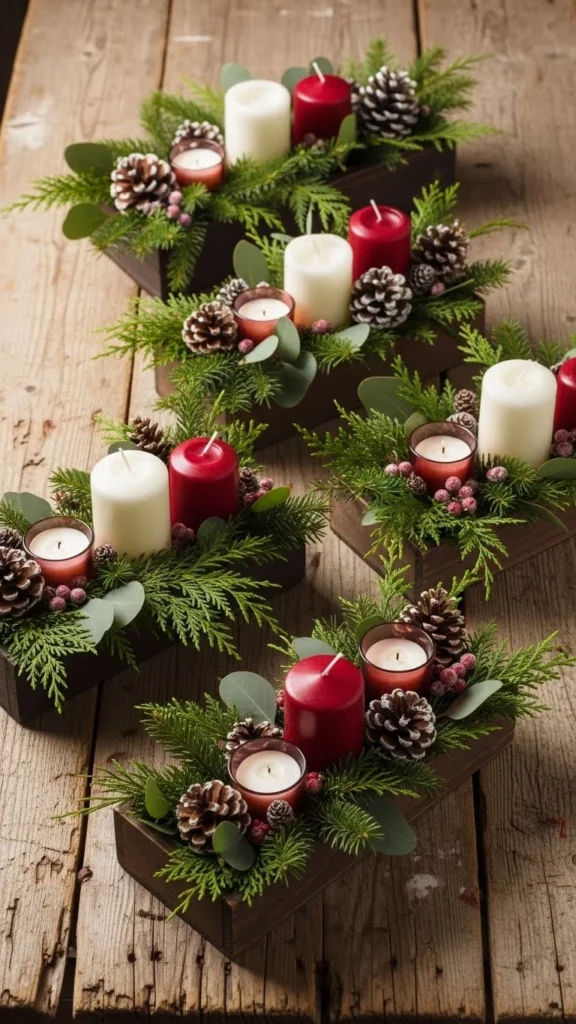 Soft Glow in Wooden Candle Boxes