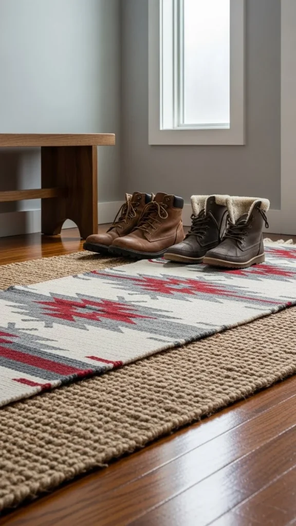 Soft Rug Layering for Warmth