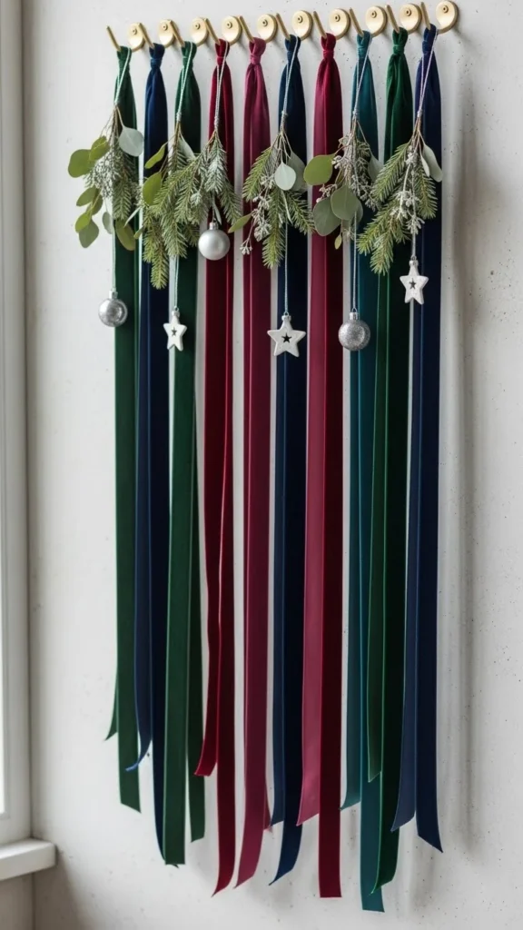 Soft Velvet Ribbon Wall Display