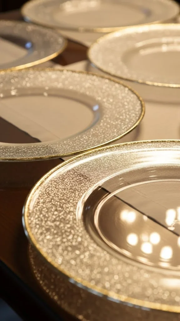 Sparkling Glass Chargers