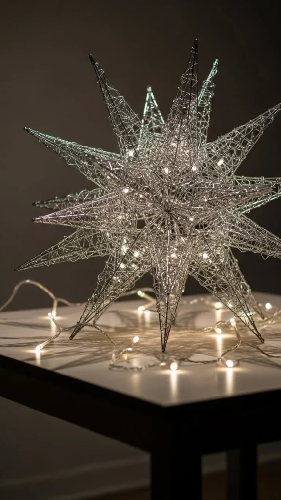 Starburst Wire Sculpture Centerpiece