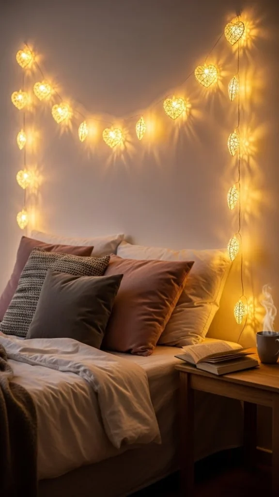 String Light Heart Shapes