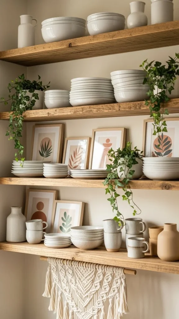 Style Open Shelves with Intention (Not Clutter)