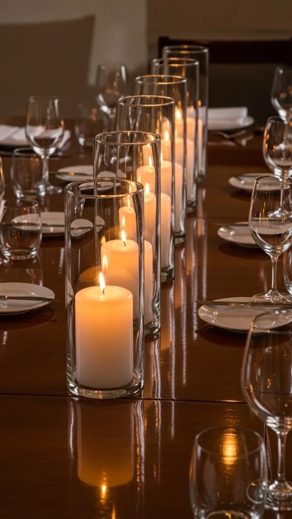 Tall Glass Cylinder Candle Holders