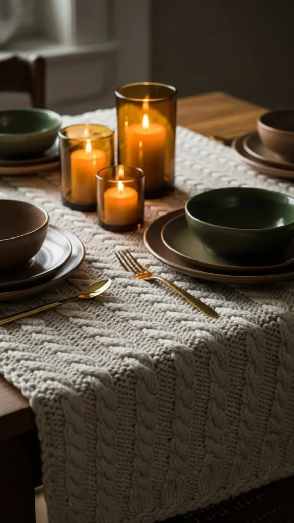 Textured Knit Tablecloth
