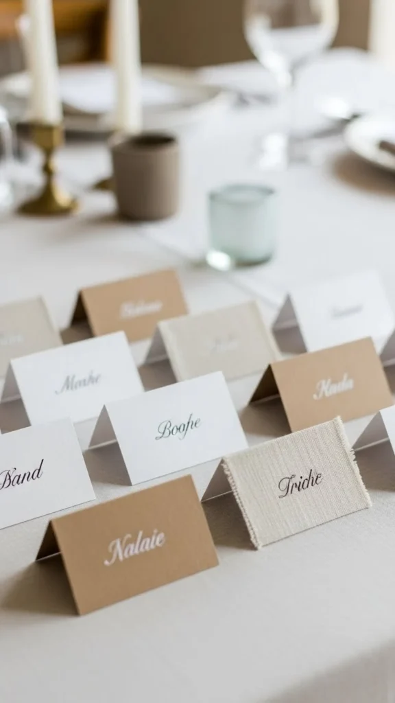 Textured Place Cards