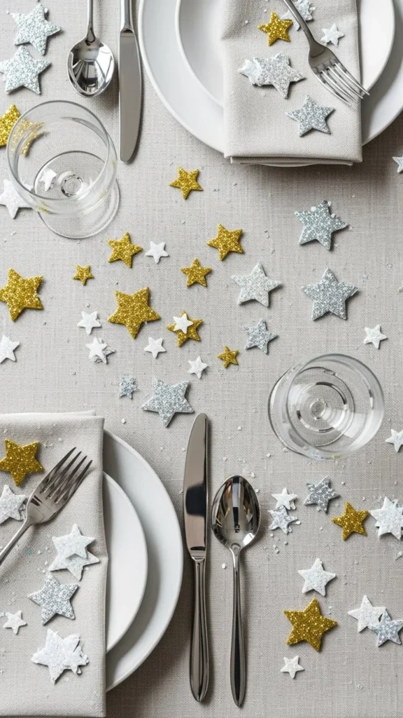 Tiny Glitter Stars Scattered Around