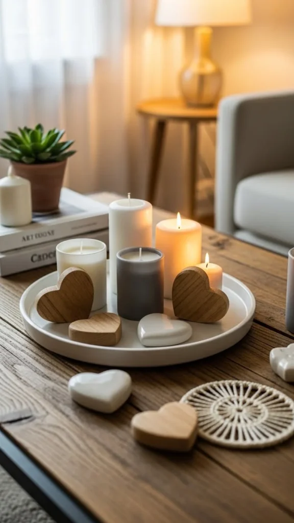 Tray Styling with Valentine Accents