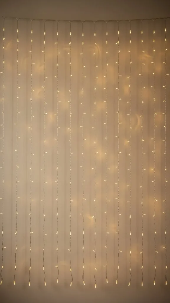 Twinkle Light Curtain Wall