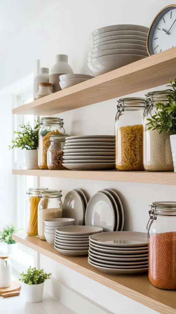 Use Open Shelving for Style and Easy Access