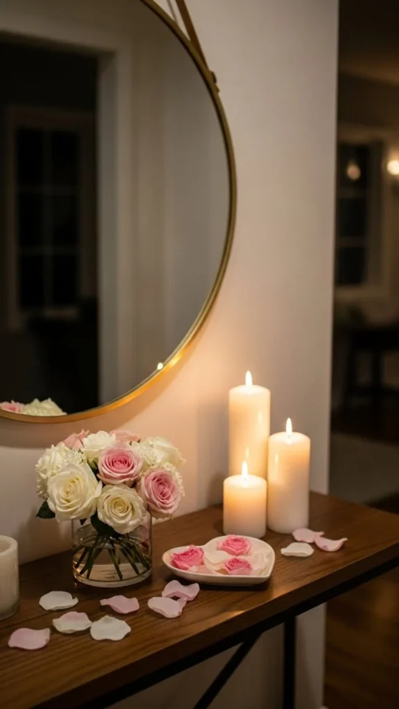 Valentine Entry Table Decor