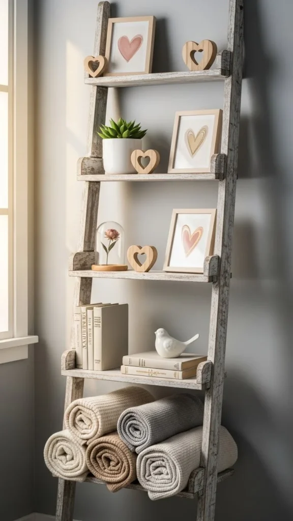 Valentine Shelf Ladder Decor
