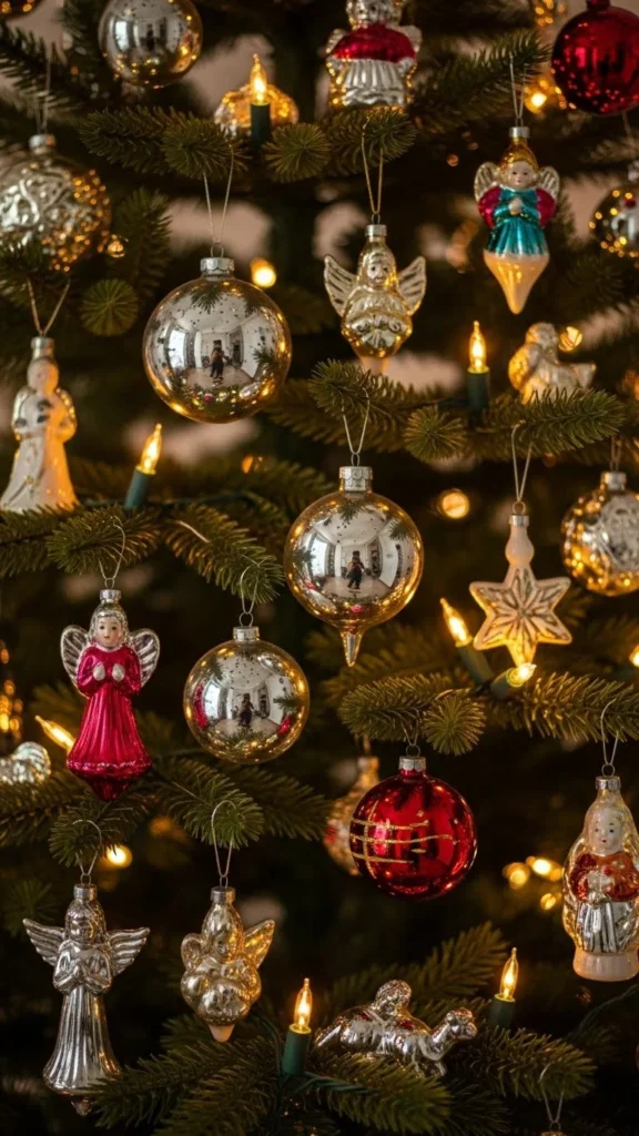 Vintage Antique Ornament Tree