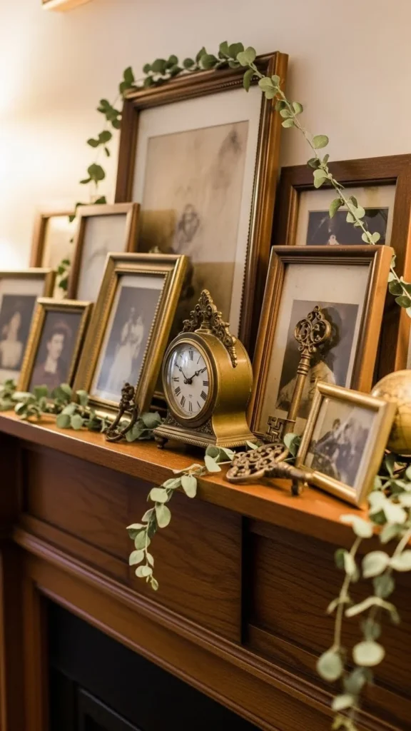 Vintage-Inspired Mantel