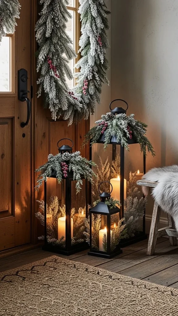 Warm Lantern Cluster by the Door