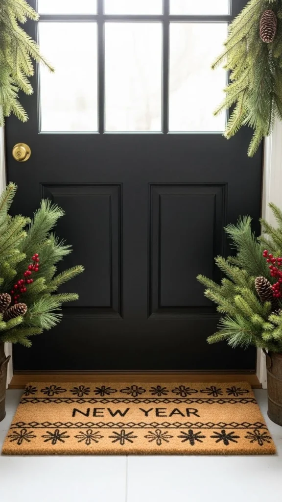 Welcome Mat with Subtle New Year Flair