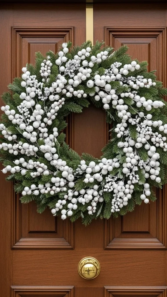 White Berry Cluster Wreath