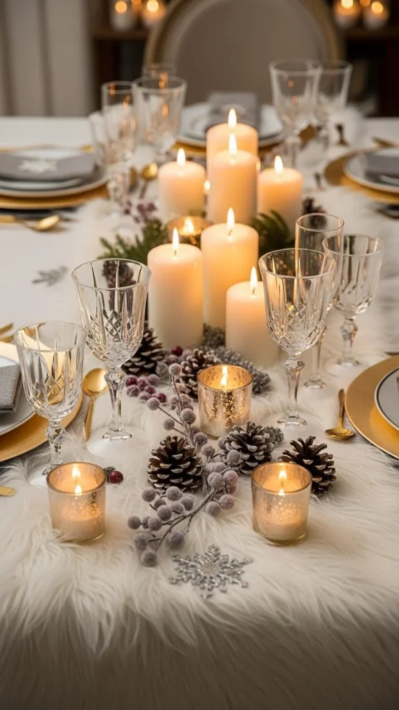 White Faux Fur Runner