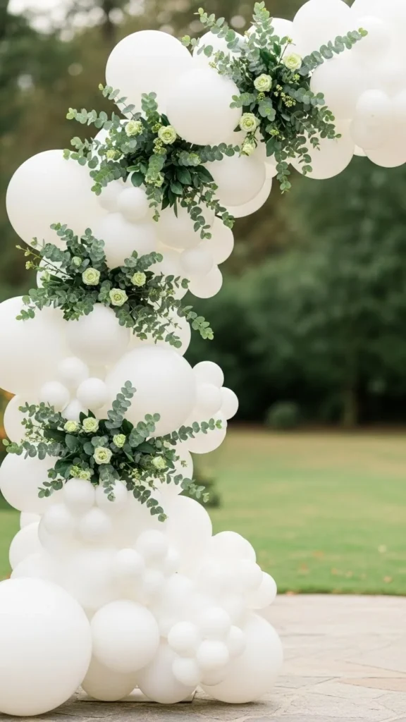 White & Green Botanical Arch