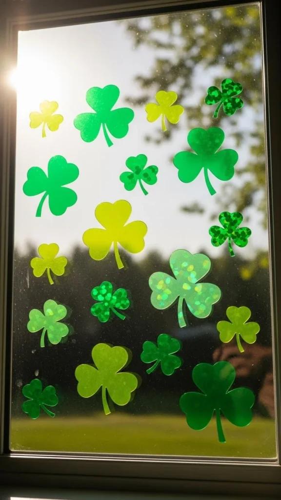 Window Cling Shamrocks