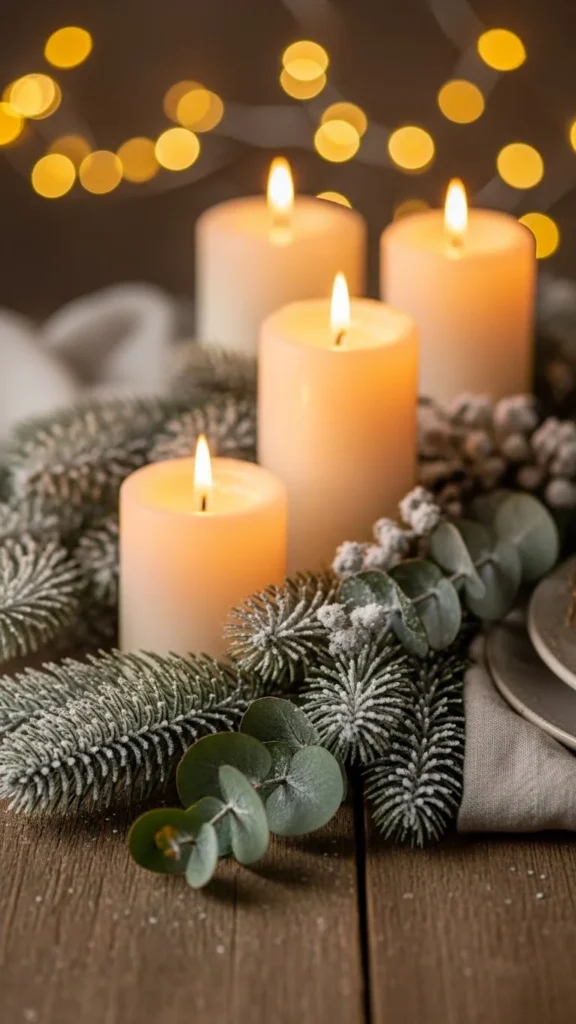 Winter Candle Decor