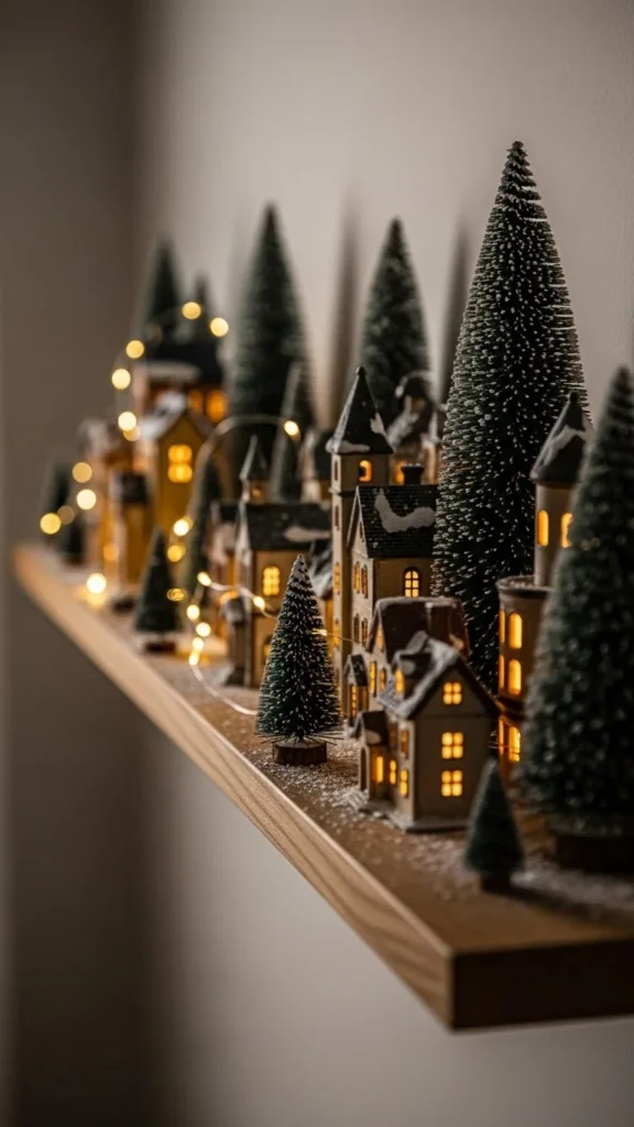 Winter Village Wall Shelf Hanging