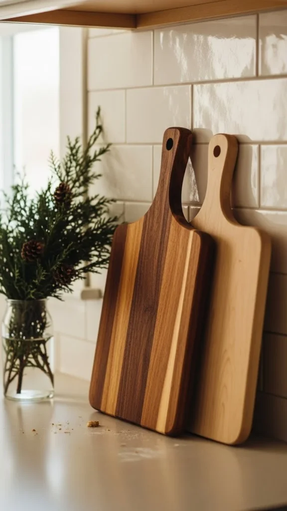 Wood Boards Leaned Together