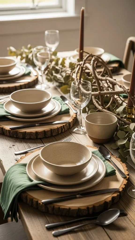 Wood Slice Table Scatter