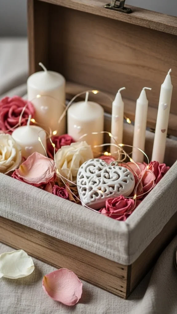 Wooden Box with Linen Liners