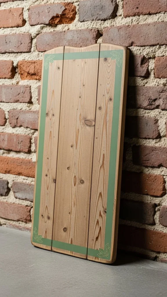 Wooden Signs with Subtle Green Paint