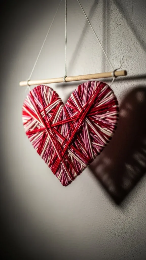 Yarn Heart Wall Hanging